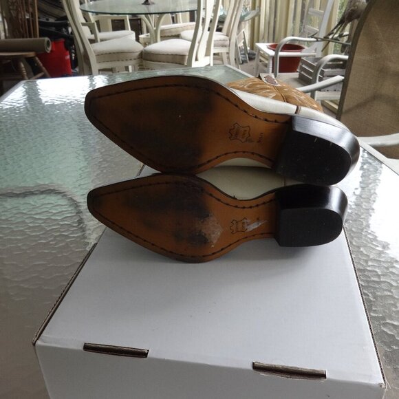 Nine West Western boots women's size 5.5M, 3 tone leather, pointed toe, quality - Picture 9 of 15